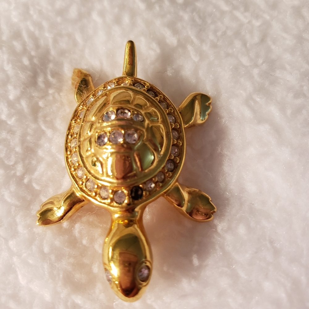 Vintage Swarovski Turtle brooch - Picture 1 of 4